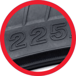 Trouvez la largeur de vos pneus